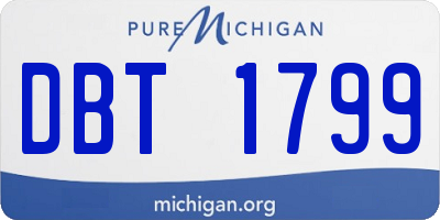 MI license plate DBT1799