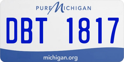 MI license plate DBT1817