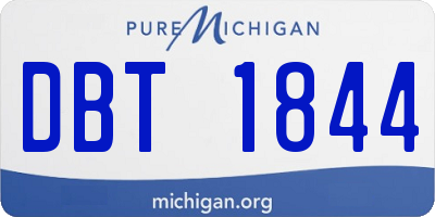 MI license plate DBT1844