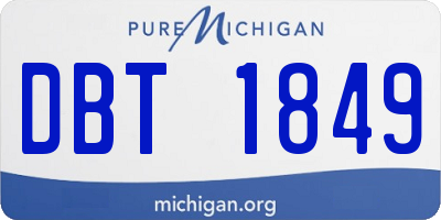 MI license plate DBT1849