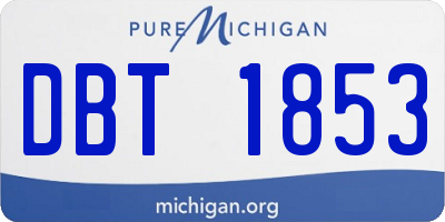 MI license plate DBT1853
