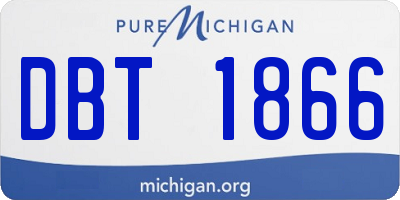 MI license plate DBT1866