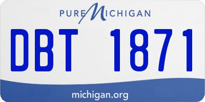 MI license plate DBT1871