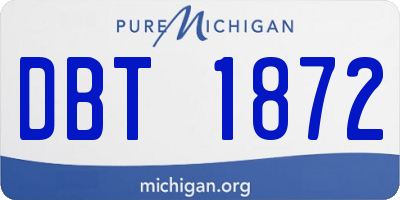 MI license plate DBT1872