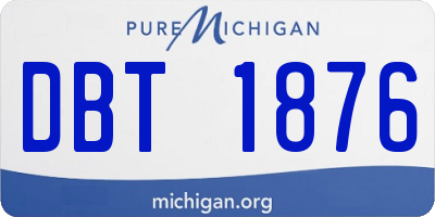 MI license plate DBT1876