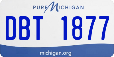 MI license plate DBT1877