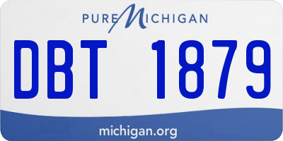 MI license plate DBT1879