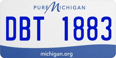 MI license plate DBT1883