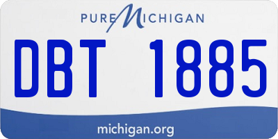 MI license plate DBT1885