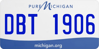 MI license plate DBT1906