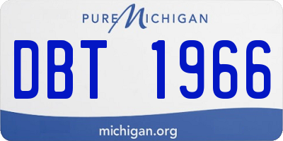MI license plate DBT1966