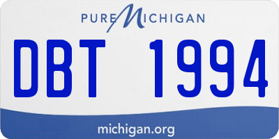 MI license plate DBT1994