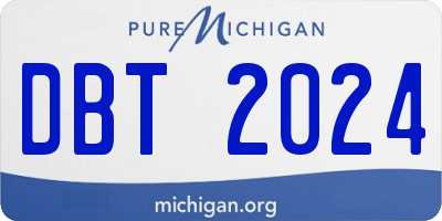 MI license plate DBT2024