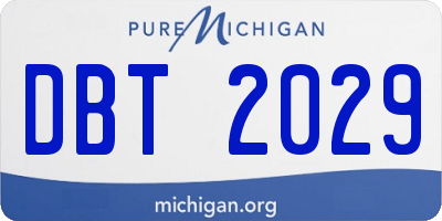 MI license plate DBT2029