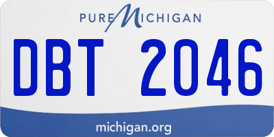 MI license plate DBT2046