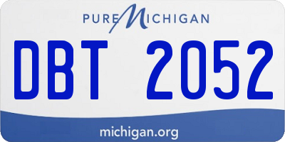 MI license plate DBT2052