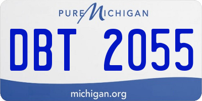MI license plate DBT2055