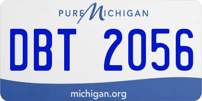 MI license plate DBT2056