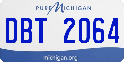 MI license plate DBT2064