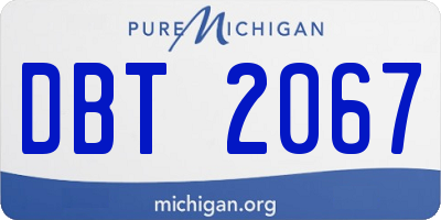 MI license plate DBT2067