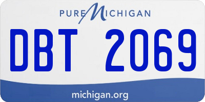 MI license plate DBT2069