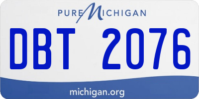 MI license plate DBT2076