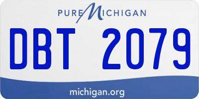 MI license plate DBT2079