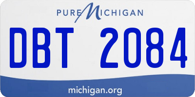 MI license plate DBT2084