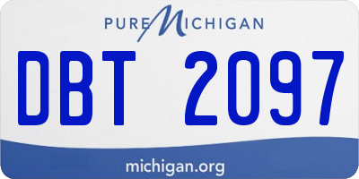 MI license plate DBT2097