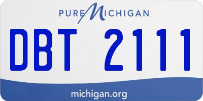 MI license plate DBT2111