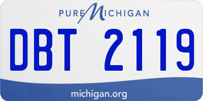 MI license plate DBT2119