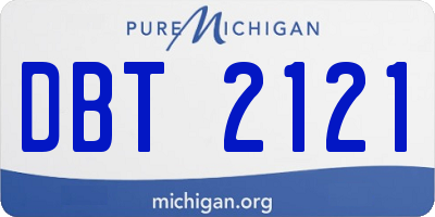 MI license plate DBT2121