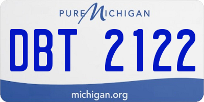 MI license plate DBT2122