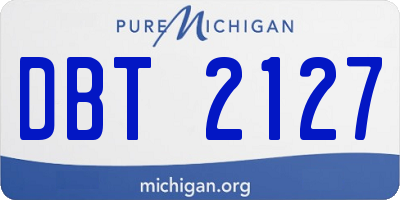 MI license plate DBT2127