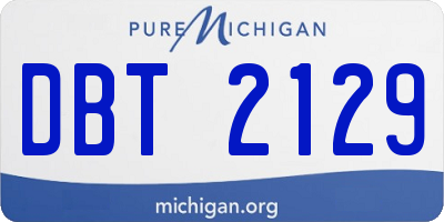 MI license plate DBT2129