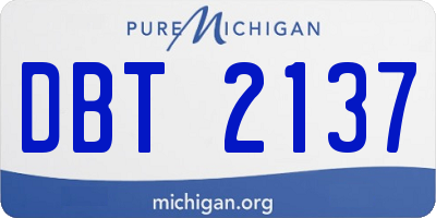 MI license plate DBT2137