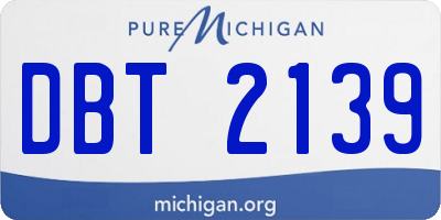 MI license plate DBT2139