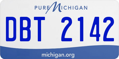 MI license plate DBT2142