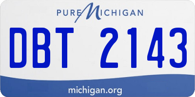 MI license plate DBT2143