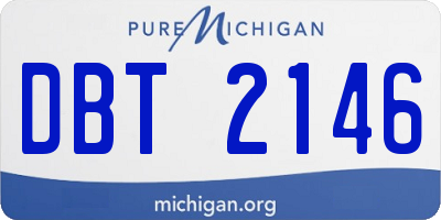 MI license plate DBT2146