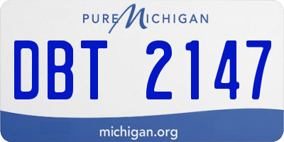 MI license plate DBT2147
