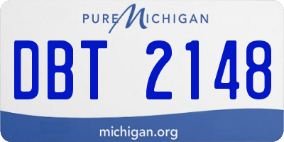 MI license plate DBT2148