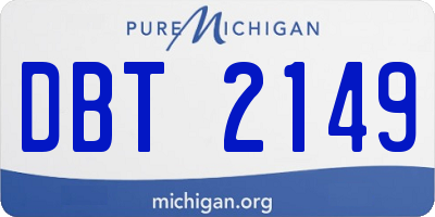 MI license plate DBT2149
