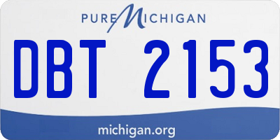 MI license plate DBT2153