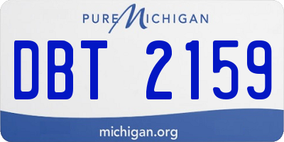 MI license plate DBT2159