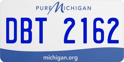 MI license plate DBT2162