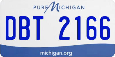 MI license plate DBT2166