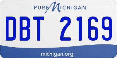 MI license plate DBT2169