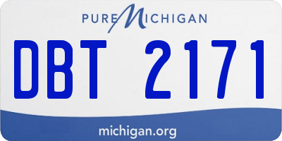 MI license plate DBT2171