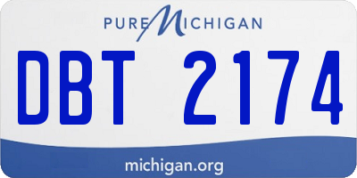 MI license plate DBT2174